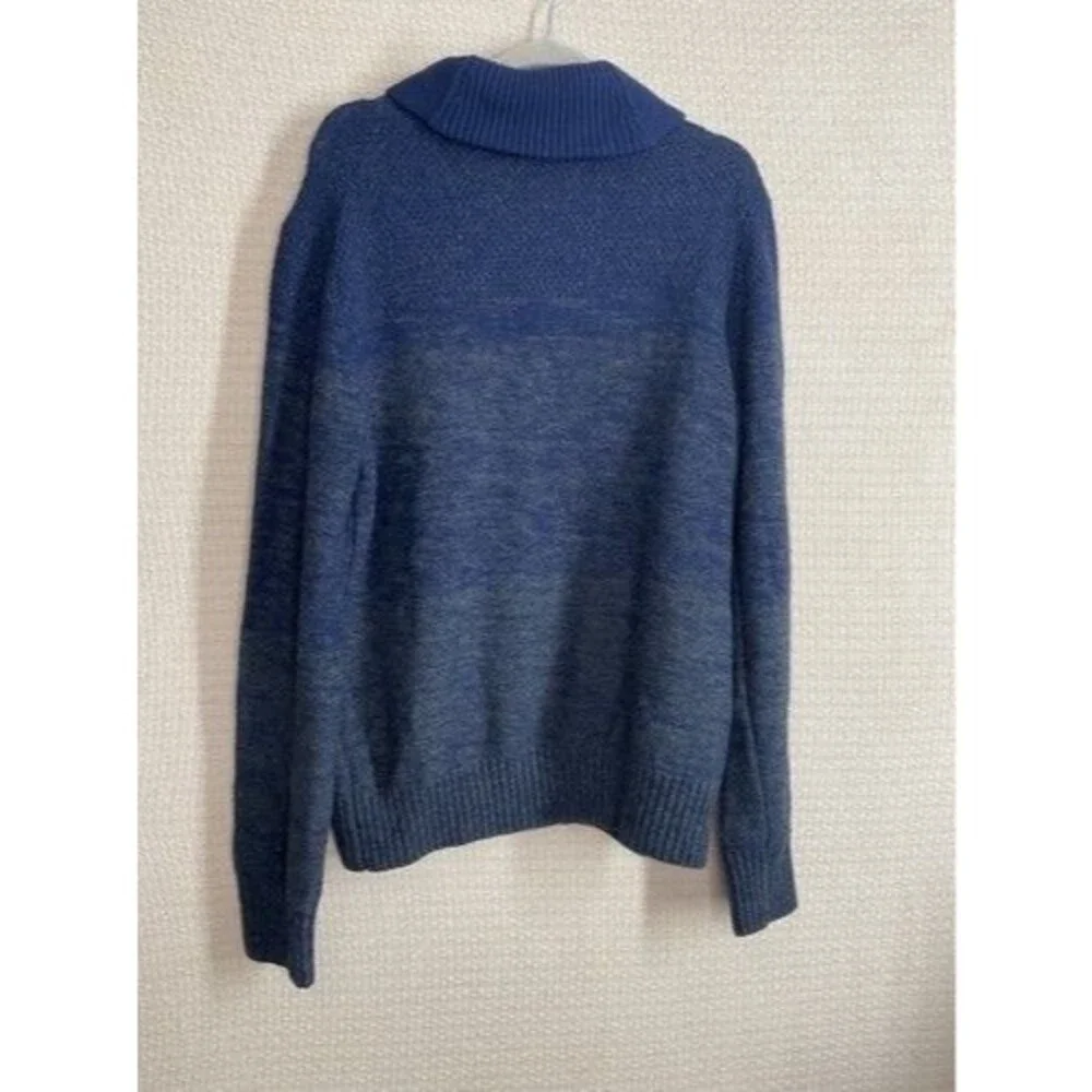 Banana‎ Republic Merino Wool Blend Shawl Collar Sweater Men Size XL Navy Blue